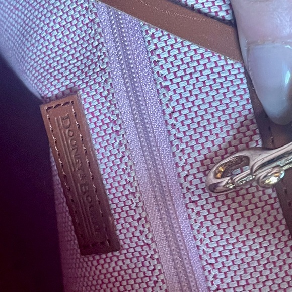 Dooney & Bourke Poppy Red Hobo Shoulder Bag with Leather Trim Horse bit strap - Picture 8 of 16